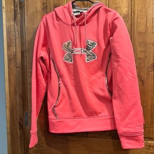 Under Armour women’s hoodie with real tree camo. Size medium.